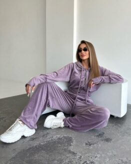Фото вещи ISSA Plus Спортивный костюм (SA-479_lilac) Женское, цвет - Сиреневый, материал - Велюр