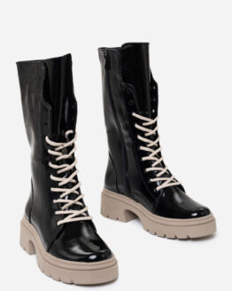 Фото вещи ISSA Plus Ботинки (OB2-315_black) Женское, цвет - Чёрный, материал - Кожа