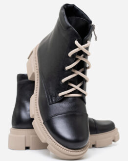 Фото вещи ISSA Plus Ботинки (OB2-306_black) Женское, цвет - Чёрный, материал - Кожа