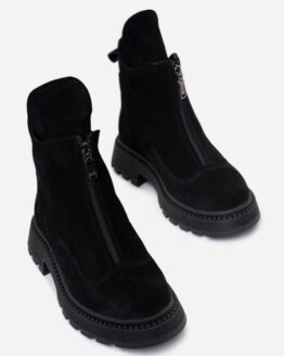 Фото вещи ISSA Plus Ботинки (OB2-314_black) Женское, цвет - Чёрный, материал - Замша