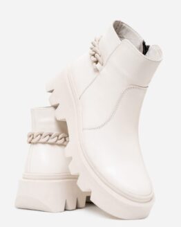 Фото вещи ISSA Plus Ботинки (OB2-319_beige) Женское, цвет - Бежевый, материал - Кожа