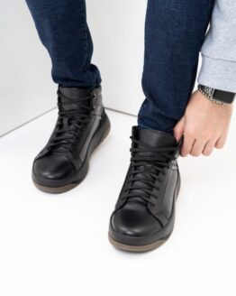 Фото вещи ISSA Plus Ботинки (GOB2-325_black) Мужское, цвет - Чёрный, материал - Кожа