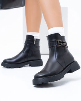 Фото вещи ISSA Plus Ботинки (OB2-357_black) Женское, цвет - Чёрный, материал - Кожа