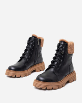 Фото вещи ISSA Plus Ботинки (OB2-359_black) Женское, цвет - Чёрный, материал - Кожа