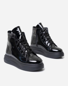 Фото вещи ISSA Plus Ботинки (OB2-348_black) Женское, цвет - Чёрный, материал - Кожа