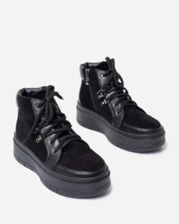 Фото вещи ISSA Plus Ботинки (OB2-353_black) Женское, цвет - Чёрный, материал - Замша