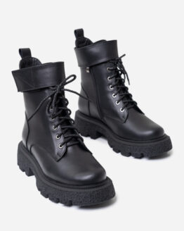 Фото вещи ISSA Plus Ботинки (OB2-358_black) Женское, цвет - Чёрный, материал - Кожа