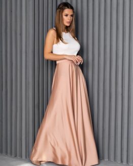 Фото вещи ISSA Plus Юбка макси (14128_beige) Женское цвет - Бежевый материал - Шелк