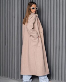 Фото вещи ISSA Plus Пальто (14251_beige) Женское цвет - Бежевый материал - Хлопок/шерсть