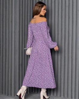 Фото вещи ISSA Plus Платье макси (14252_multicolor) Женское цвет - Сиреневый материал - Хлопок