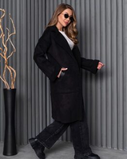 Фото вещи ISSA Plus Дубленка (14263_black) Женское цвет - Чёрный материал - Искусственная замша