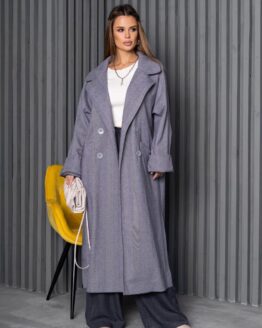 Фото вещи ISSA Plus Пальто (14247_gray) Женское цвет - Серый материал - Шерсть