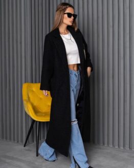 Фото вещи ISSA Plus Пальто (14251_black) Женское цвет - Чёрный материал - Полиэстер