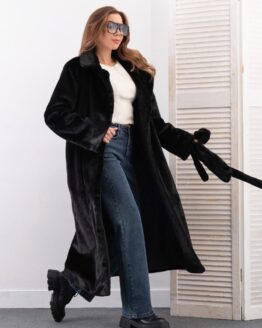 Фото вещи ISSA Plus Шуба (13631_black) Женское цвет - Чёрный материал - Полиэстер