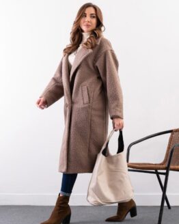 Фото вещи ISSA Plus Пальто (14271_beige) Женское цвет - Бежевый материал - Полиэстер/эластан