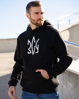 Фото вещи ISSA Plus Худи (GN-495_black) Мужское, цвет - Чёрный, материал - Хлопок