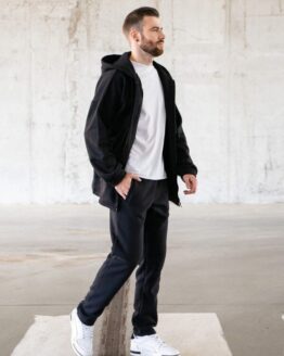 Фото вещи ISSA Plus Спортивный костюм (GN-468_black) Мужское, цвет - Чёрный, материал - Хлопок