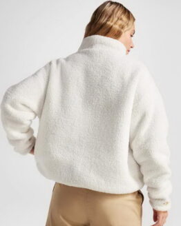 Фото вещи CONVERSE Reversible Sherpa Fz Свитшот (0Q107) Женское, цвет - Чёрный, материал - Полиэстер