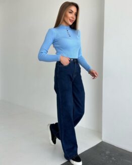 Фото вещи ISSA Plus Широкие джинсы (WN20-540_blue) Женское, цвет - Синий, материал - Хлопок