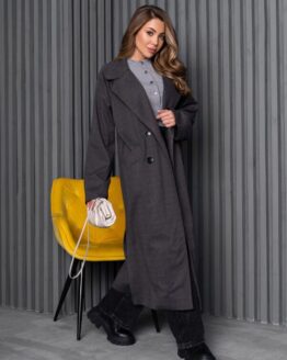 Фото вещи ISSA Plus Пальто (14247_dark_grey) Женское цвет - Тёмно-серый материал - Полиэстер