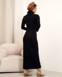 Фото вещи ISSA Plus Платье макси (14365_black) Женское цвет - Чёрный материал - Комбинированный верх