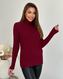 Фото вещи ISSA Plus Водолазка (WN20-582_burgundy) Женское цвет - Бордовый материал - Кашемир