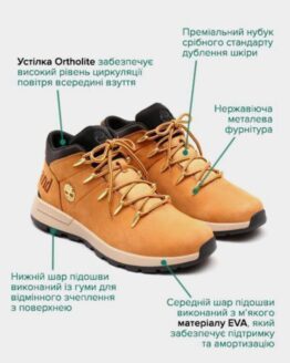 Фото вещи Timberland Euro Sprint Hiker Ботинки (TF4076) Мужское, цвет - Жёлтый, материал - Нубук