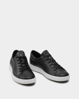 Фото вещи ECCO Soft 7 Кеды низкие (ZM5224) Мужское, цвет - Чёрный, материал - Кожа