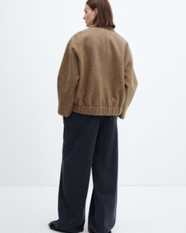 Фото вещи MANGO Pop Бомбер (MNO491) Женское, цвет - Бежевый, материал - Полиэстер