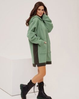 Фото вещи ISSA Plus Худи (13553_mint) Женское, цвет - Мятный, материал - Хлопок