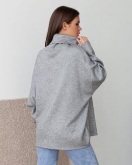 Фото вещи ISSA Plus Свитер (14381_grey) Женское цвет - Серый материал - Комбинированный верх