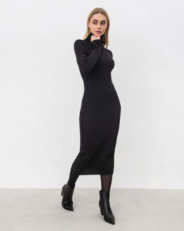 Фото вещи Romashka Валетрі Платье миди (201058102101) Женское цвет - Чёрный материал - Хлопок/акрил