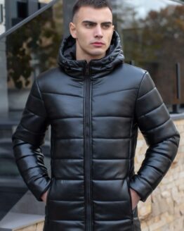 Фото вещи Pobedov Куртка кожаная (OWku1101ba) Мужское цвет - Чёрный материал - Искусственная кожа