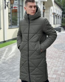 Фото вещи Pobedov Зимняя куртка (OWku2621kh) Мужское цвет - Хаки материал - Полиэстер