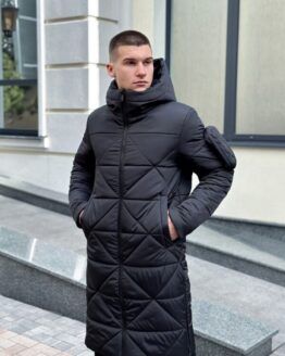 Фото вещи Pobedov Зимняя куртка (OWku2621ba) Мужское цвет - Чёрный материал - Полиэстер