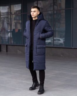 Фото вещи Pobedov Зимняя куртка (OWku45db) Мужское цвет - Тёмно-синий материал - Полиэстер