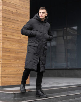 Фото вещи Pobedov Зимняя куртка (OWku45ba) Мужское цвет - Чёрный материал - Полиэстер