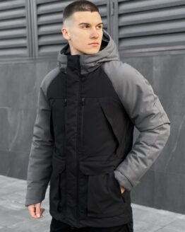 Фото вещи Pobedov Парка (OW55982622bage) Мужское цвет - Чёрный/серый материал - Хлопок