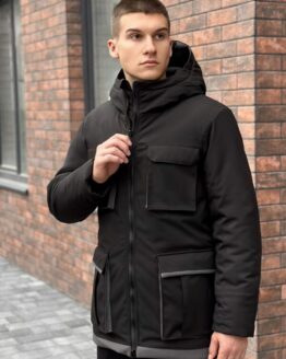 Фото вещи Pobedov Парка (OW55982685bage) Мужское цвет - Чёрный/серый материал - Хлопок