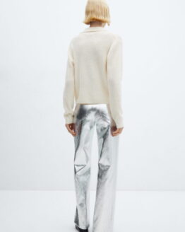 Фото вещи MANGO Silver2 Брюки повседневные (MNO506) Женское, цвет - Серебряный, материал - Вискоза