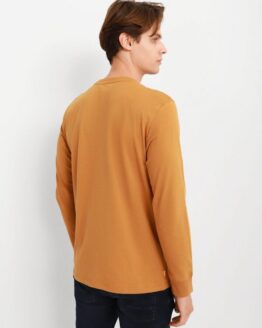 Фото вещи Timberland LS Stack Logo Tee Лонгслив (TH6552) Мужское цвет - Жёлтый материал - Хлопок
