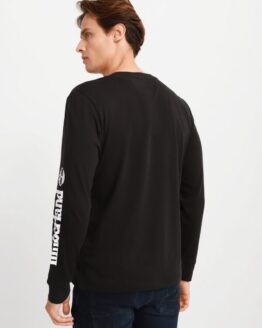 Фото вещи Timberland LS Stack Logo Tee Лонгслив (TH6550) Мужское цвет - Чёрный материал - Хлопок