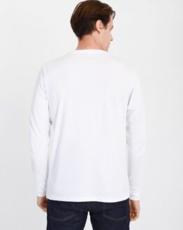 Фото вещи Timberland LS Stack Logo Tee Лонгслив (TH6551) Мужское цвет - Белый материал - Хлопок