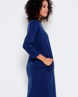 Фото вещи ISSA Plus Платье мини (10188_darkblue) Женское, цвет - Синий, материал - Хлопок