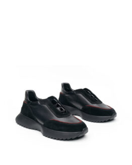 Фото вещи Alex Bell Кроссовки (1169391) Женское, цвет - Чёрный, материал - Замша/кожа