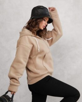 Фото вещи ISSA Plus Худи (12294_beige) Женское, цвет - Бежевый, материал - Хлопок