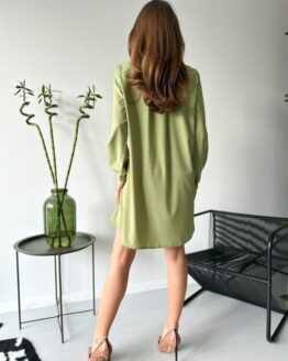 Фото вещи ISSA Plus Платье мини (12466_olive) Женское, цвет - Оливковый, материал - Полиэстер