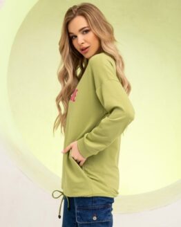 Фото вещи ISSA Plus Свитшот (13734_olive) Женское, цвет - Оливковый, материал - Хлопок