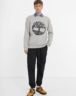 Фото вещи Timberland Tree Logo Crew Neck Свитшот (TH7253) Мужское цвет - Серый материал - Хлопок/полиэстер