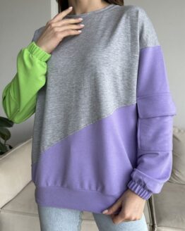 Фото вещи ISSA Plus Свитшот (13717_lilaclightgreen) Женское, цвет - Сиреневый, материал - Хлопок